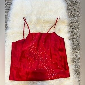 Red Sequin Cami Top